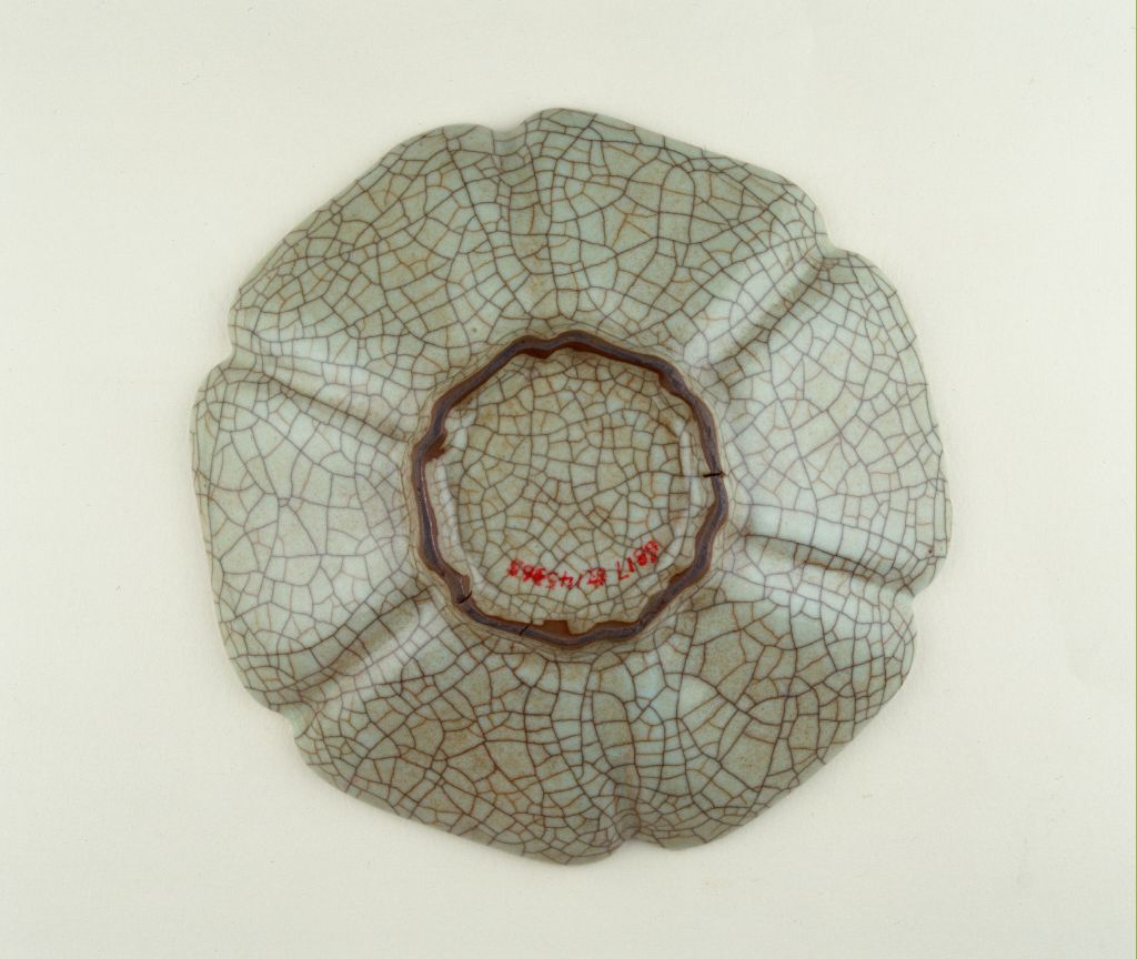 图片[3]-Geyao blue-glazed sunflower flap plate-China Archive